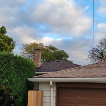 Presidential Roofing - Old roof color compared to new roof color. - Roofing Near Me - Niles, Illinois