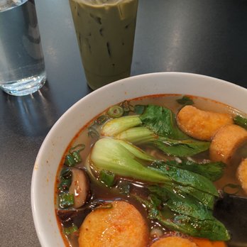 Umi Cafe - Spicy vegetarian and tofu noodles soup & matcha milk tea - Bubble Tea Near Me - Issaquah, Washington