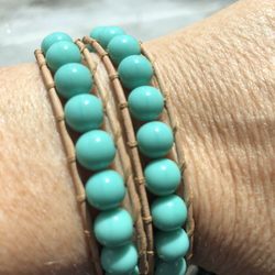 Nova Beads & Creations - Bracelet I made in the leather wrap class.