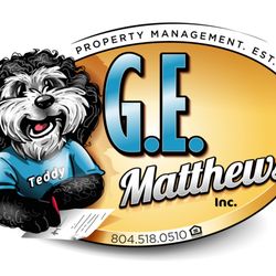 GE Matthews - Our New Logo with Teddy our Office Mascot!