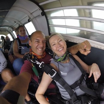 Miami Skydiving Center - My good friend, Lisa Marie, and her jump partner, Alejandro. She went first!!!! - Skydiving Near Me - Miami, Florida