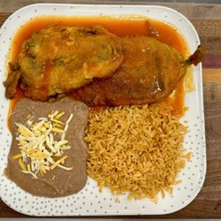 Araceli’s Cocina - Chile Rellenos with rice and beans