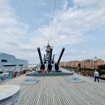 USS Wisconsin BB-64 - Bow (stern) of the battleship - Historical Tours Near Me - Norfolk, Virginia USS Wisconsin BB-64 - Bow (stern) of the battleship - Historical Tours Near Me - Norfolk, Virginia