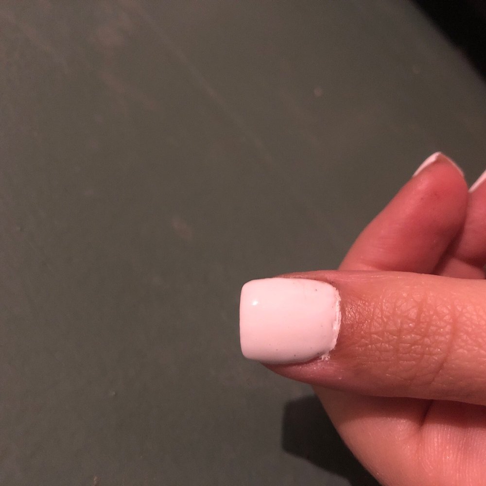Lashes & Nail Tek - Cured gel polish placed over my cut cuticle. - Nail Salons Near Me - Chino Hills, California Lashes & Nail Tek - Cured gel polish placed over my cut cuticle. - Nail Salons Near Me - Chino Hills, California
