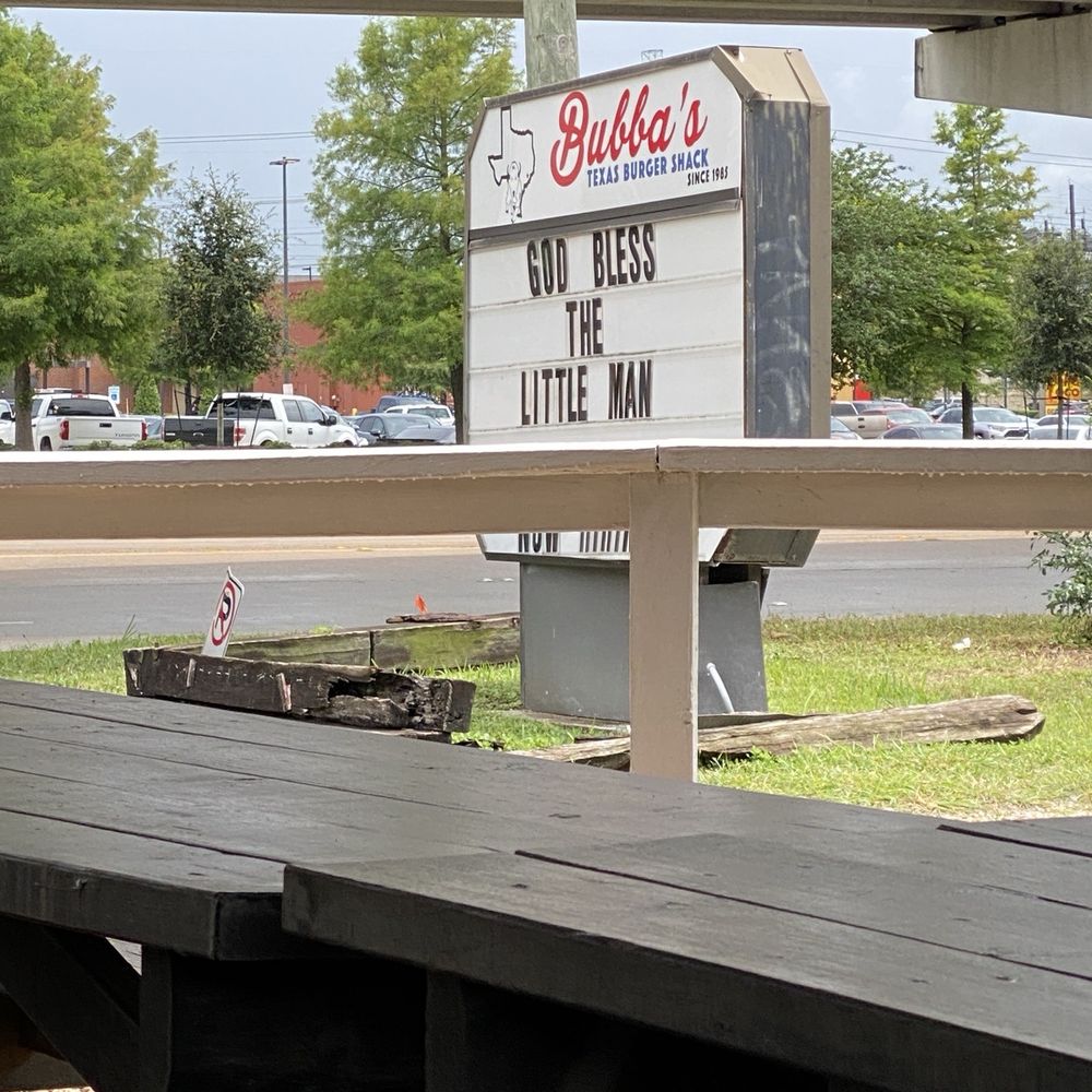 Bubba's Texas Burger Shack - Gotta have a photo of the sign! - Burgers Near Me - Houston, Texas Bubba's Texas Burger Shack - Gotta have a photo of the sign! - Burgers Near Me - Houston, Texas