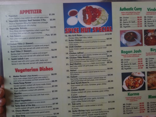 Menu photo 4 Spice Hut Calgary, AB