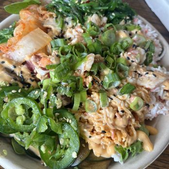 Poke Morro - Medium bowl, so much food! Fresh, crisp, and savory - Poke Near Me - Arroyo Grande, California