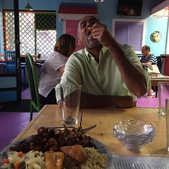 Norah's Irie - Sampling the banging Jerk Chicken - Caribbean Near Me - Long Branch, New Jersey