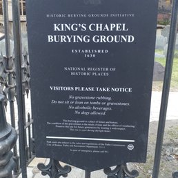 Boston's King’s Chapel Burying Grounds Boston's King’s Chapel Burying Grounds