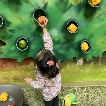 Pretend City Children's Museum - Harvesting fruits and veggies! Well...more like putting them back in! - Venues & Event Spaces Near Me - Irvine, California