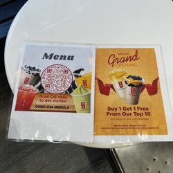 Gong cha - Menu!!!