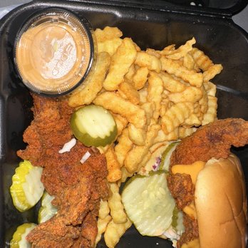 Dave's Hot Chicken - Dave's #3 1 Tender & 1 Slider w/ Fries - Chicken Shop Near Me - Columbia, South Carolina