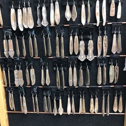 Palm Gardens Chevron - Beautiful unique jewelry made from silver spoons. Gorgeous and each one is different.