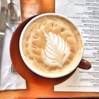 Shorehouse Kitchen - Pretty fall themed cappuccino art - Coffee & Tea Near Me - La Jolla, California