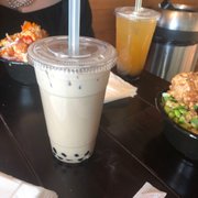 Photo of Honeyfish Poke - Rancho Cucamonga, CA, United States. boba tea and lychee tea