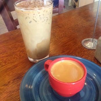 Rustika Cafe & Bakery - Iced mochaccino with double espresso layered over vanilla. - Bakeries Near Me - Houston, Texas Rustika Cafe & Bakery - Iced mochaccino with double espresso layered over vanilla. - Bakeries Near Me - Houston, Texas