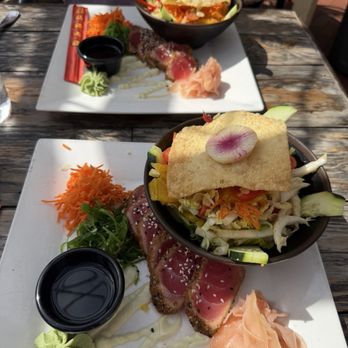 Sur at The Barnyard - Sashimi with Asian Salad Sashimi with Asian Salad - New American Near Me - Carmel, California