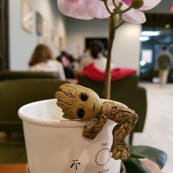 Feng Cha Teahouse - Baby groot and Ginger Milk Tea - Desserts Near Me - Richardson, Texas