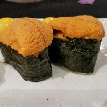 Sushi Murayama - Uni with quail egg - Sushi Bars Near Me - Honolulu, Hawaii Sushi Murayama - Uni with quail egg - Sushi Bars Near Me - Honolulu, Hawaii