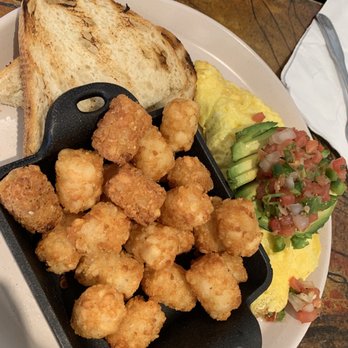 MeeMa’s - Bacon avocado omelette with tater tots and toast - Breakfast & Brunch Near Me - Long Beach, California MeeMa’s - Bacon avocado omelette with tater tots and toast - Breakfast & Brunch Near Me - Long Beach, California