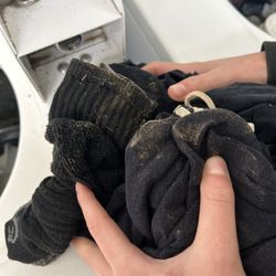 RV Station - Mud on our clothes from washer