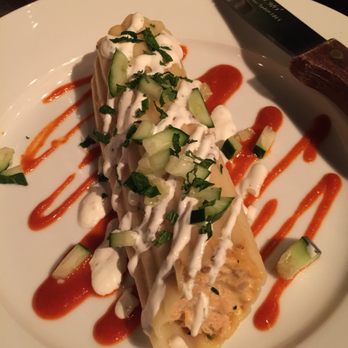 The Vesper - Tonight's seafood special: Ahi Tuna Salad Manicotti with Cucumber, Sriracha Sauce, and Basil Lime Créma! - Cocktail Bars Near Me - Rochester, New York The Vesper - Tonight's seafood special: Ahi Tuna Salad Manicotti with Cucumber, Sriracha Sauce, and Basil Lime Créma! - Cocktail Bars Near Me - Rochester, New York