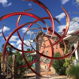 Sculptures outside and paintings inside Sculptures outside and paintings inside