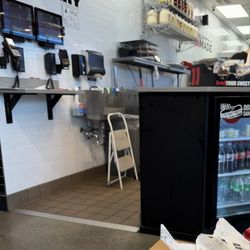 This is how close the counter is where inconsiderate employee came to and where we were sitting!