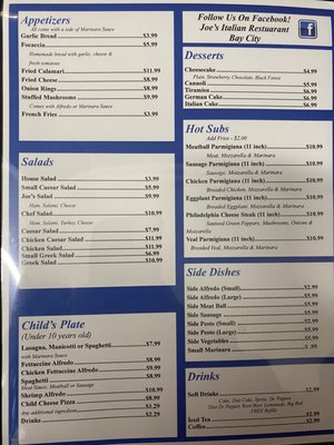 Menu photo 4 Joe's Italian Bay City, TX Menu photo 4 Joe's Italian Bay City, TX