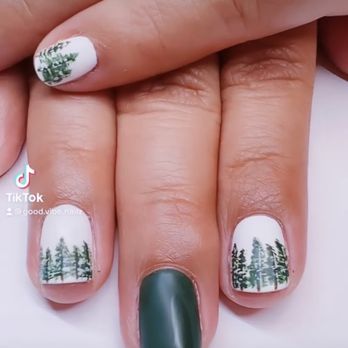 GOOD VIBE NAILS - Loved these matte nails Hilary created for the Christmas season. #happylittletrees - Nail Technicians Near Me - Murrieta, California GOOD VIBE NAILS - Loved these matte nails Hilary created for the Christmas season. #happylittletrees - Nail Technicians Near Me - Murrieta, California