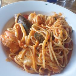 Sul Lago - Ciro linguine..monkfish,  mussels,  King prawns,  squid and scallops