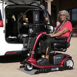 Mobility & More - Joey Vehicle Lift With Pride Victory Scooter