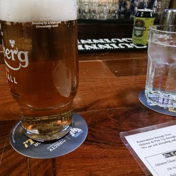 The Queen Vic - a pint of beer and a glass of water - Pubs Near Me - Washington, DC, District of Columbia