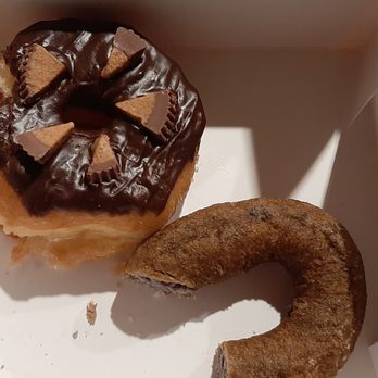 Amy's Donuts - We were disappointed, at best. Didn't have more than one bite of the "gourmet" donut. - Donuts Near Me - Denton, Texas