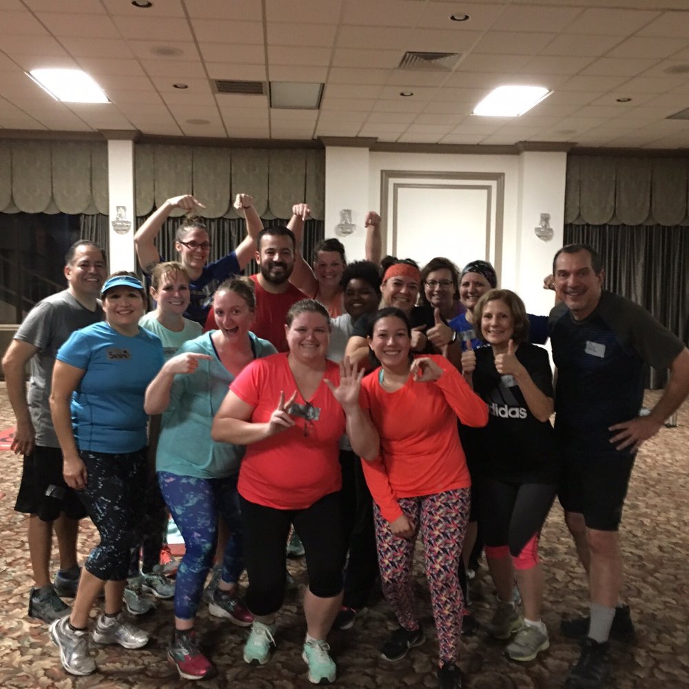Some campers after a workout