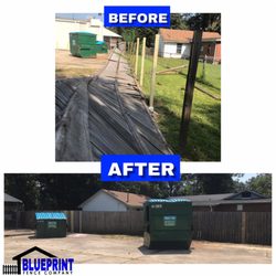 Blueprint Fence Company - Wonderful before and after repair job done by Blueprint Fence Company.