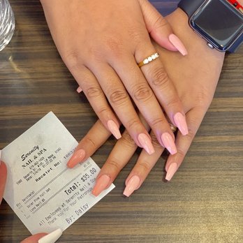 Serenity Nail & Spa - Color: Light Baby Pink/590 (idk it said 590) | Full Set: $30 + Long Nails: $5 = $35 - Nail Salons Near Me - La Mesa, California Serenity Nail & Spa - Color: Light Baby Pink/590 (idk it said 590) | Full Set: $30 + Long Nails: $5 = $35 - Nail Salons Near Me - La Mesa, California