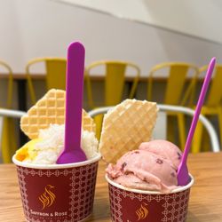 Saffron & Rose Persian Ice Cream - Faloodeh + saffron ice cream and pomegranate