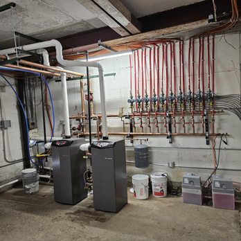 Perfect Temp - MEA Boiler Room after Perfect Temp LLC replaced the boilers. - Heating & Air Conditioning/HVAC Near Me - Bozeman, Montana Perfect Temp - MEA Boiler Room after Perfect Temp LLC replaced the boilers. - Heating & Air Conditioning/HVAC Near Me - Bozeman, Montana