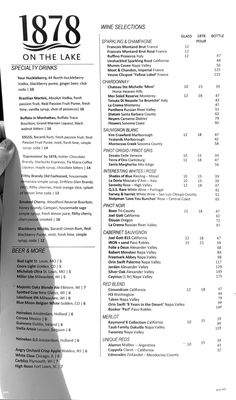 Menu photo 1 1878 on the Lake Delavan, WI