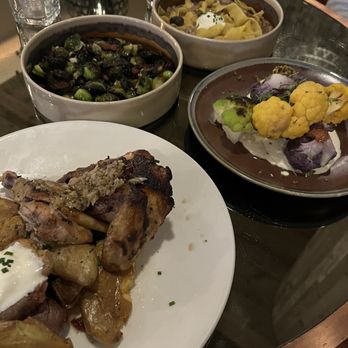 Wood + Paddle Eatery - Half chicken, Brussels sprouts, cauliflower - American Near Me - Minneapolis, Minnesota Wood + Paddle Eatery - Half chicken, Brussels sprouts, cauliflower - American Near Me - Minneapolis, Minnesota