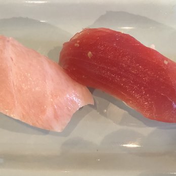 Sushi Spot - Tuna three ways - toro, regular tuna, nigitoro. My camera editing cut off the nigitoro. All three are amazing and a great way to compare. - Sushi Bars Near Me - Tarzana, California Sushi Spot - Tuna three ways - toro, regular tuna, nigitoro. My camera editing cut off the nigitoro. All three are amazing and a great way to compare. - Sushi Bars Near Me - Tarzana, California