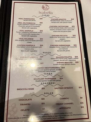 Menu photo 1 Isabella Ristorante Boston, MA