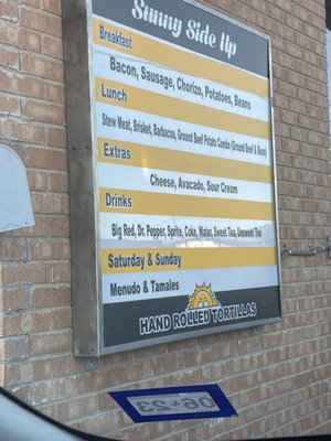 Menu photo 1 Sunny Side Up Big Spring, TX