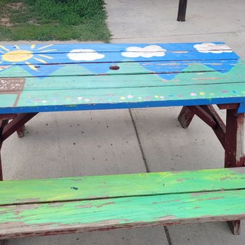 Enterprise Bar & Grill - Cute table out front - Pizza Near Me - Rico, Colorado