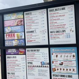 Menu as of May 2025
