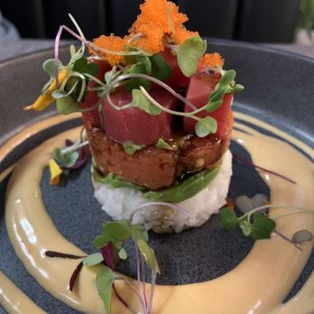 Sushi Umi - Chef choice : blue fin tuna, tuna tataki (w/ spice), avocado& rice. Very delicious! - Sushi Bars Near Me - Glendora, California Sushi Umi - Chef choice : blue fin tuna, tuna tataki (w/ spice), avocado& rice. Very delicious! - Sushi Bars Near Me - Glendora, California