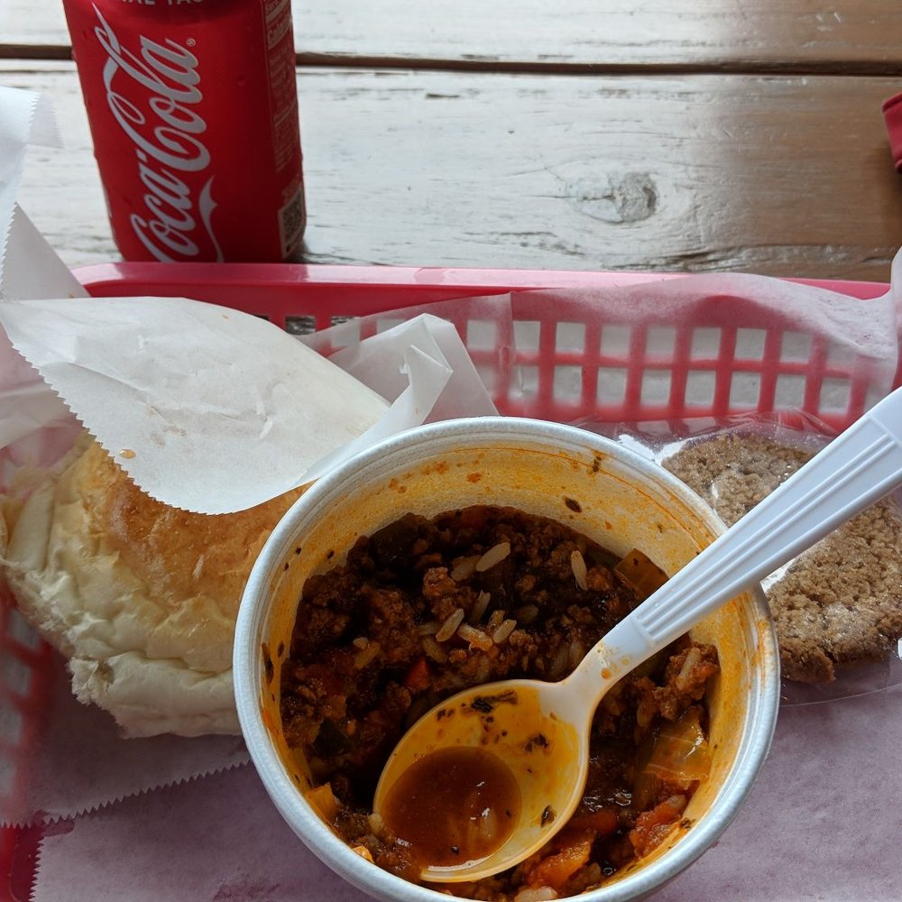 Spanish Bakery & Cafe - Lunch combo: picadillo over rice with bread and a cinnamon cookie. Delicious all around and a great deal at $8! - Spanish Near Me - Saint Augustine, Florida