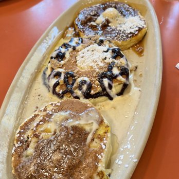 Snooze, an A.M. Eatery - Pancakes trio - Breakfast & Brunch Near Me - Austin, Texas Snooze, an A.M. Eatery - Pancakes trio - Breakfast & Brunch Near Me - Austin, Texas