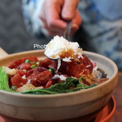 Tenkyu - Claypot Rice for 1 Person with Cured Meat ($19) - Cantonese claypot rice with lap cheong and lap yuk